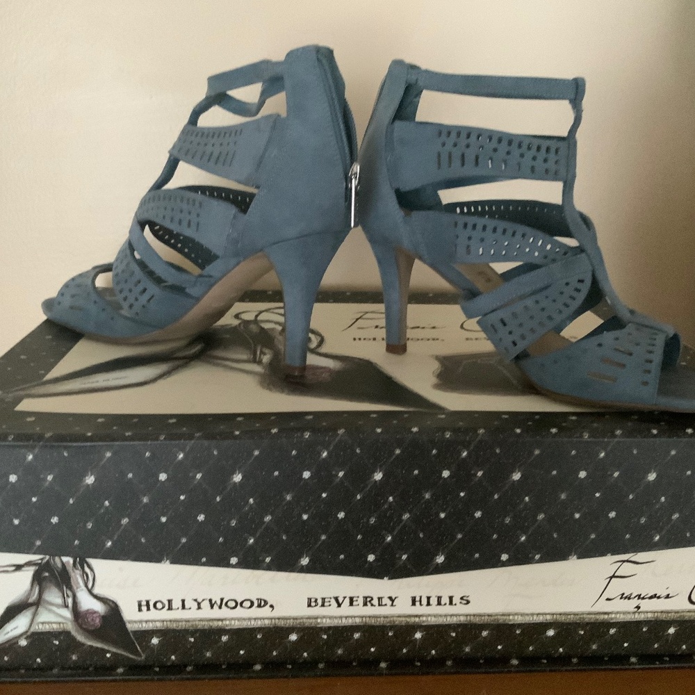 UNISA blue suede high heel sandal